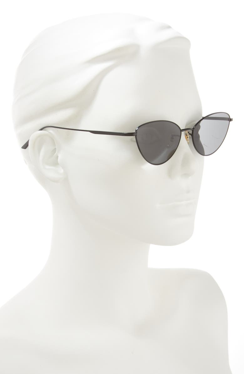 Oliver Peoples x KHAITE 1998C 56mm Cat Eye Sunglasses, Alternate, color, Matte Black / Grey