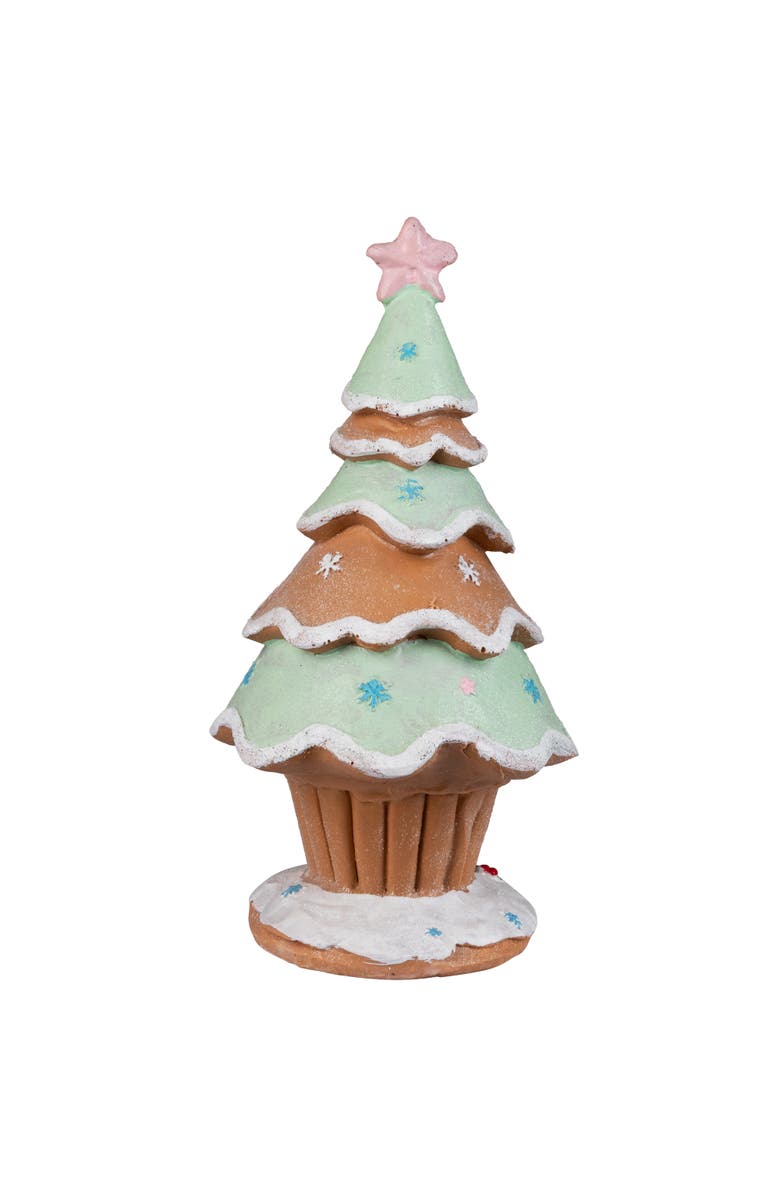 Northlight Gingerbread Cupcake Christmas Tree Decoration - 9.5", Alternate, color, Brown