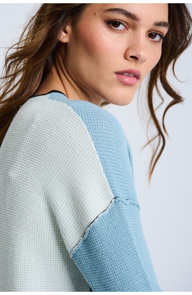 Lisa Todd Around Town Cotton Cashmere Sweater, Alternate, color, Dream Blue Polar