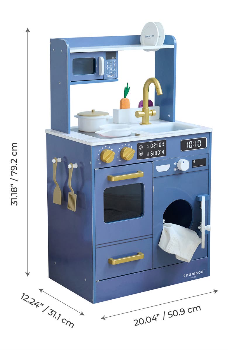 Teamson Kids Little Chef Lake Tahoe Play Kitchen & Accessories, Alternate, color, Blue