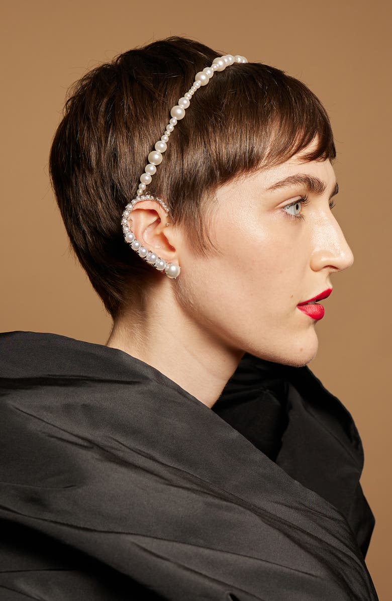 LELET NY Josephine Pearl Headband, Alternate, color,