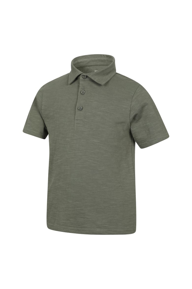 Childrens/Kids Slub Polo Shirt, Alternate, color, Green