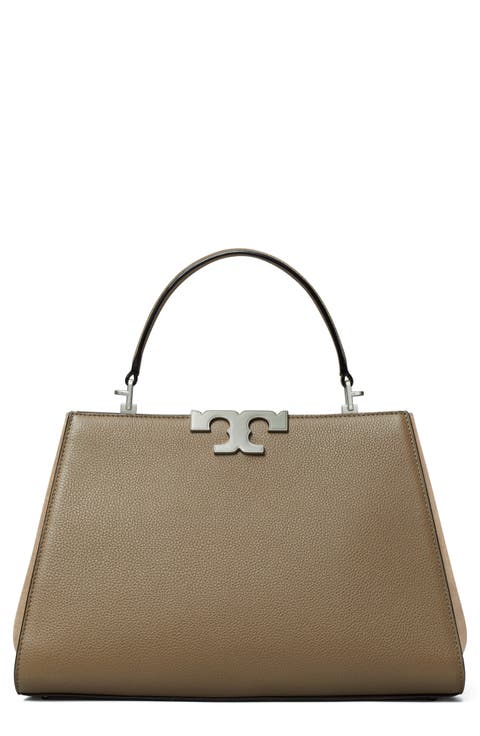 Small Eleanor Pebble Leather Satchel