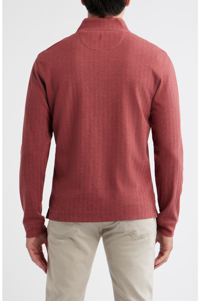 Herringbone Long Sleeve Henley, Alternate, color, MALIBU RED