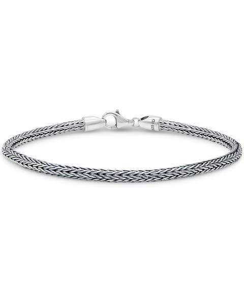 Foxtail Chain Bracelet in Sterling Silver, 3mm