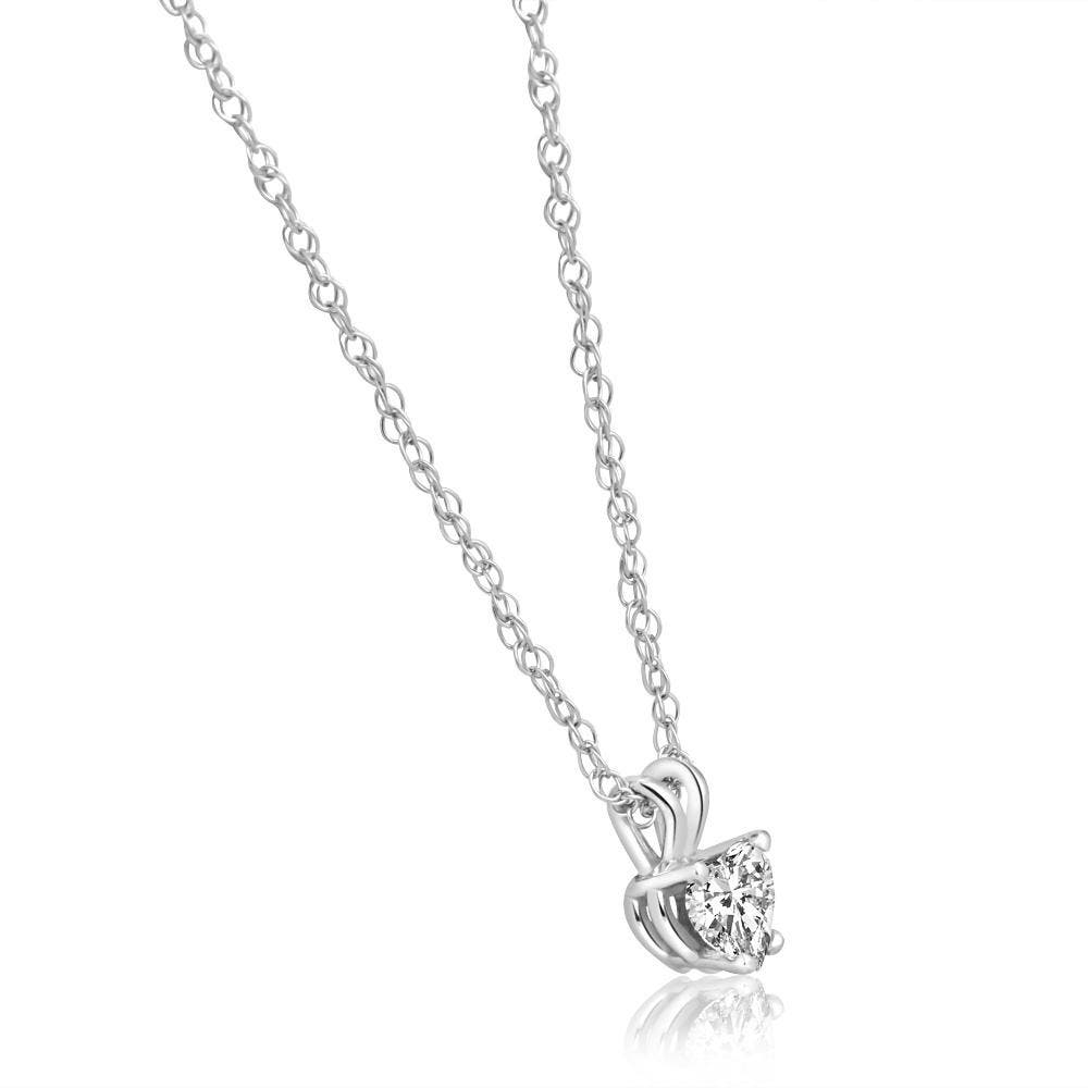 Bliss Diamond 1/2 Ct Heart Shape Diamond Solitaire Necklace 14k Pendant ...