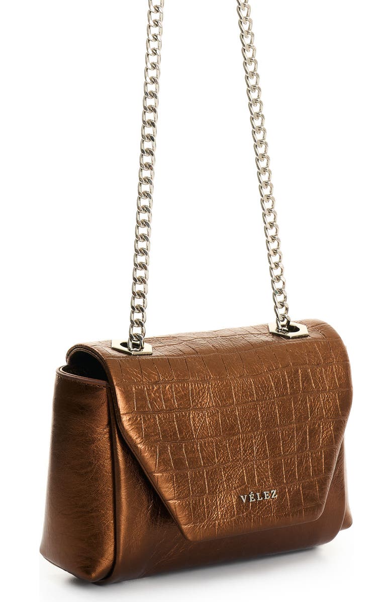 Velez Mini Lili Women's Leather Crossbody Bag, Alternate, color, Bronze