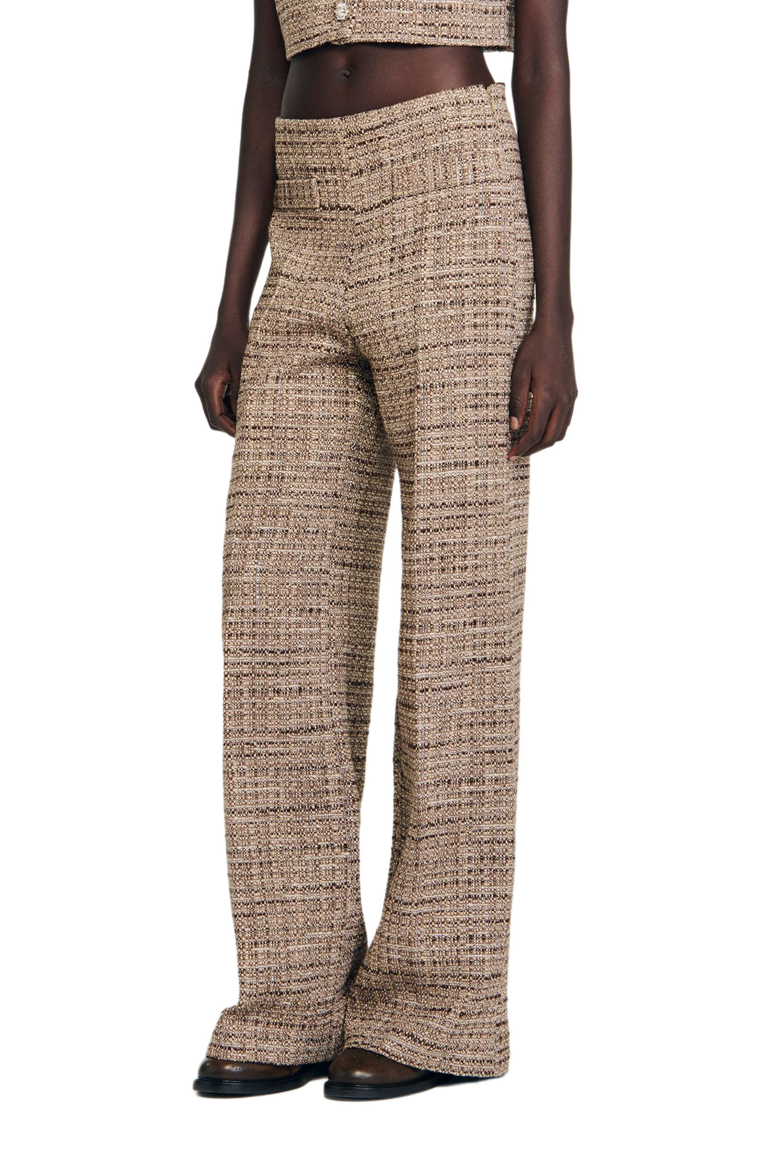 Decorative tweed trousers