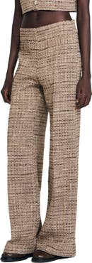 SANDRO Decorative tweed trousers