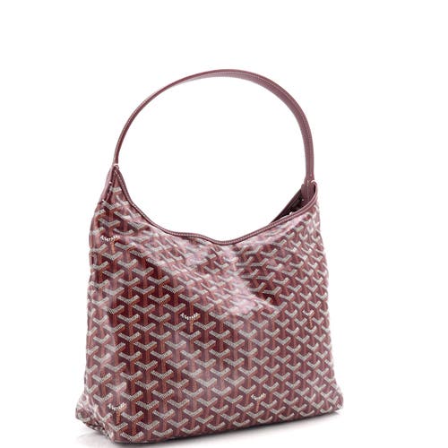 Pre-owned Goyard  Goyard Boheme Hobo Coated Canvas In Red