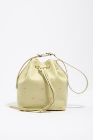 Bimba y Lola Large Palms Print Leather Carlino Bucket bag