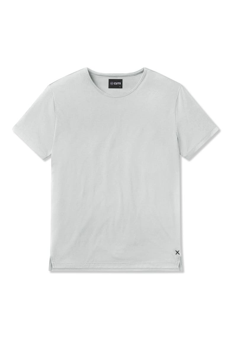 AO Split Hem T-Shirt, Alternate, color, METAL