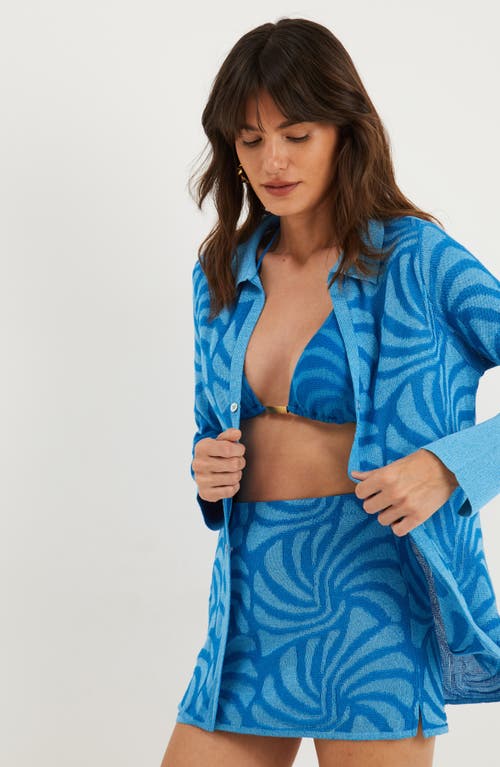 Vix Paula Hermanny Lara Textured Knit Button-up Shirt