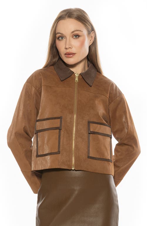 Alexia Admor Sorell Utility Jacket In Brown