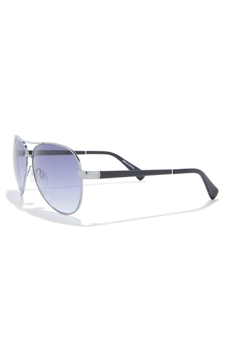 59mm Heritage Aviator Sunglasses, Alternate, color, LIGHT GUNMETAL