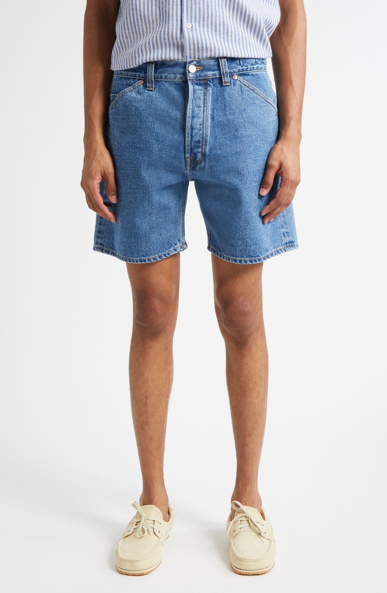 Drake's Five-Pocket Denim Shorts, Main, color, Stone Wash