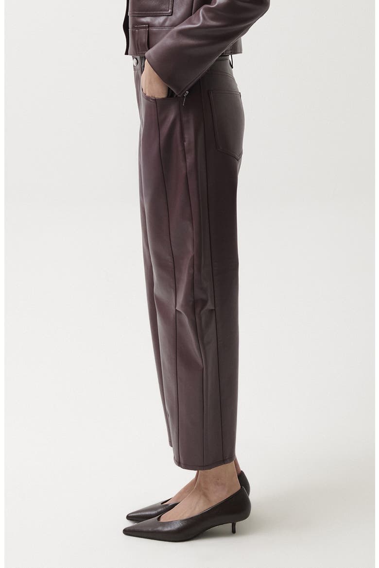Eli Coated Ankle Barrel Leg Jeans, Alternate, color, CABERNET