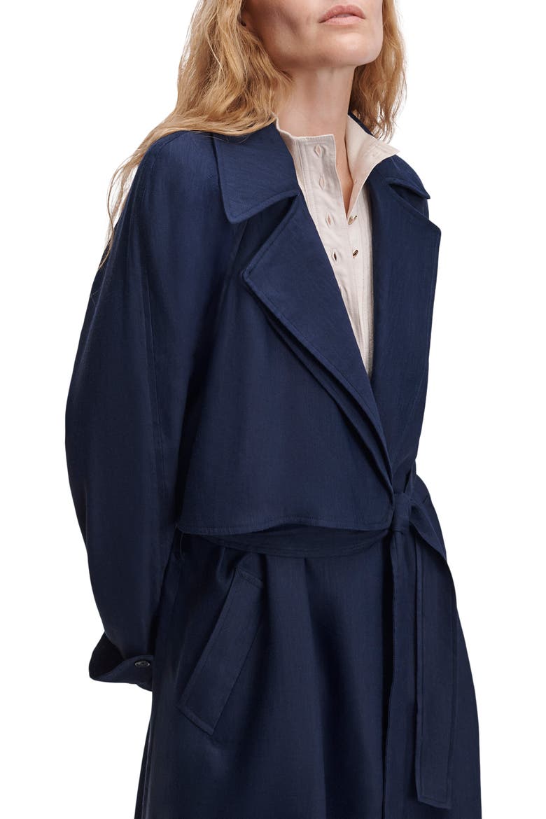 Willow Trench Coat, Alternate, color, NAVY