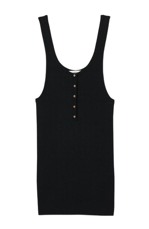 Sandro Grenat Buttoned Tank Top In Black