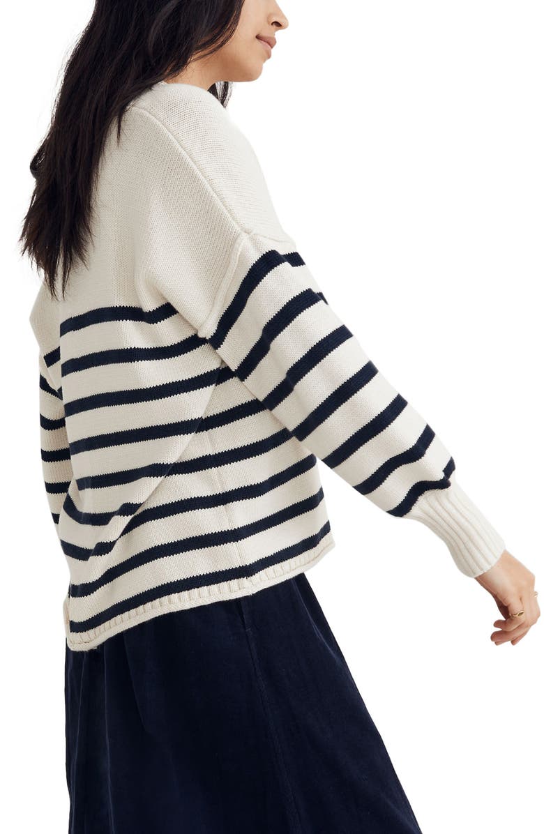 Madewell Conway Stripe Pullover Sweater, Alternate, color,