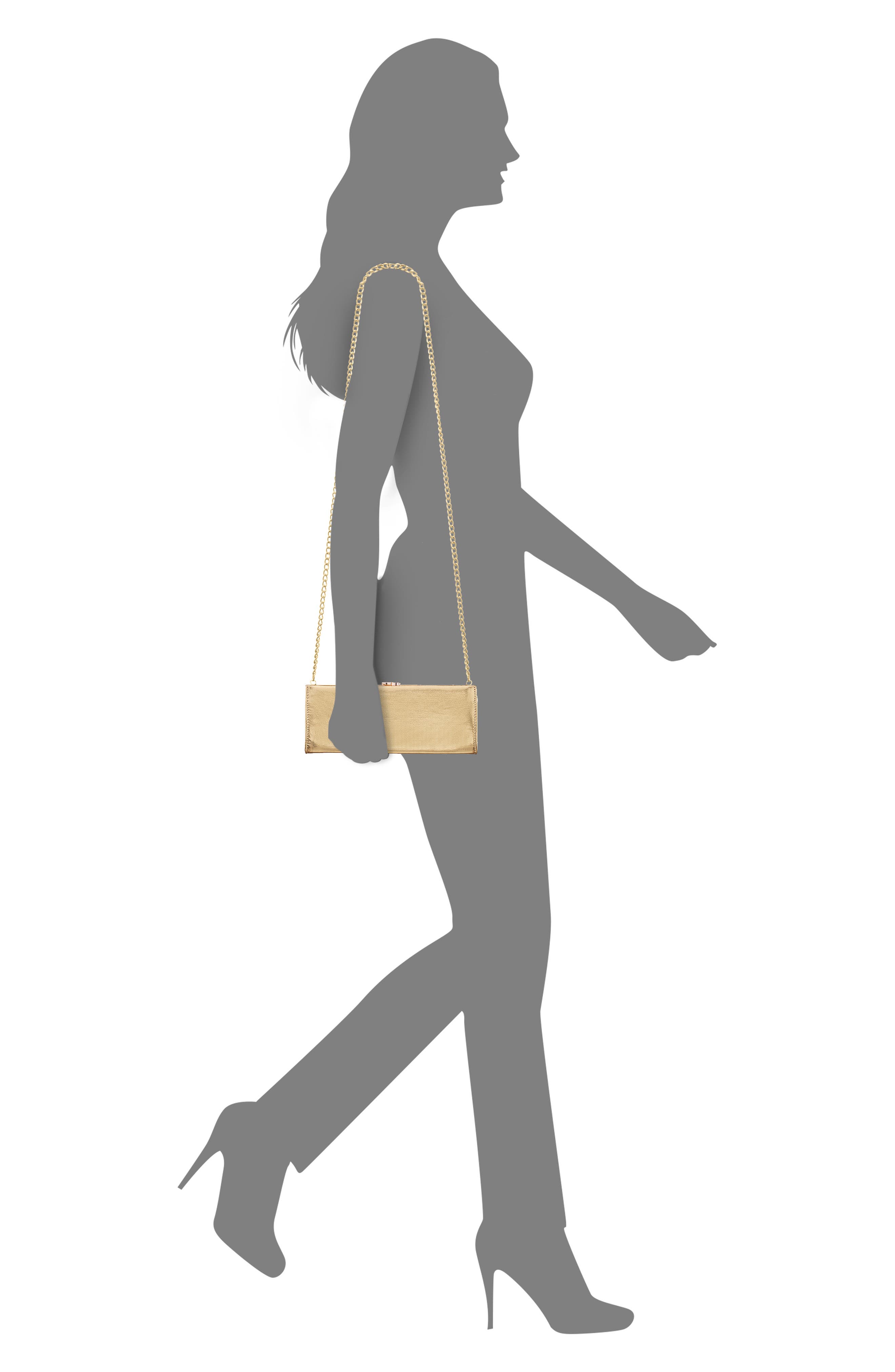 Nina Tierney Clutch, Alternate, color, Gold