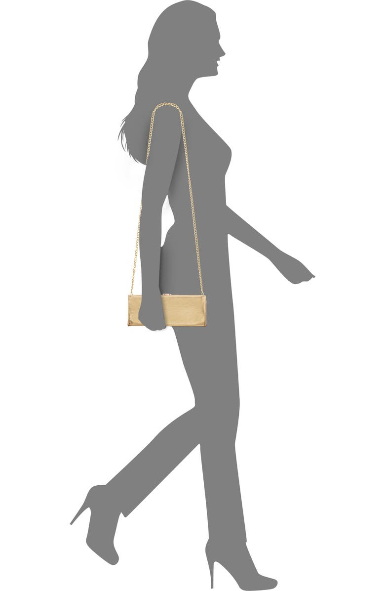 Nina Tierney Clutch, Alternate, color, Gold