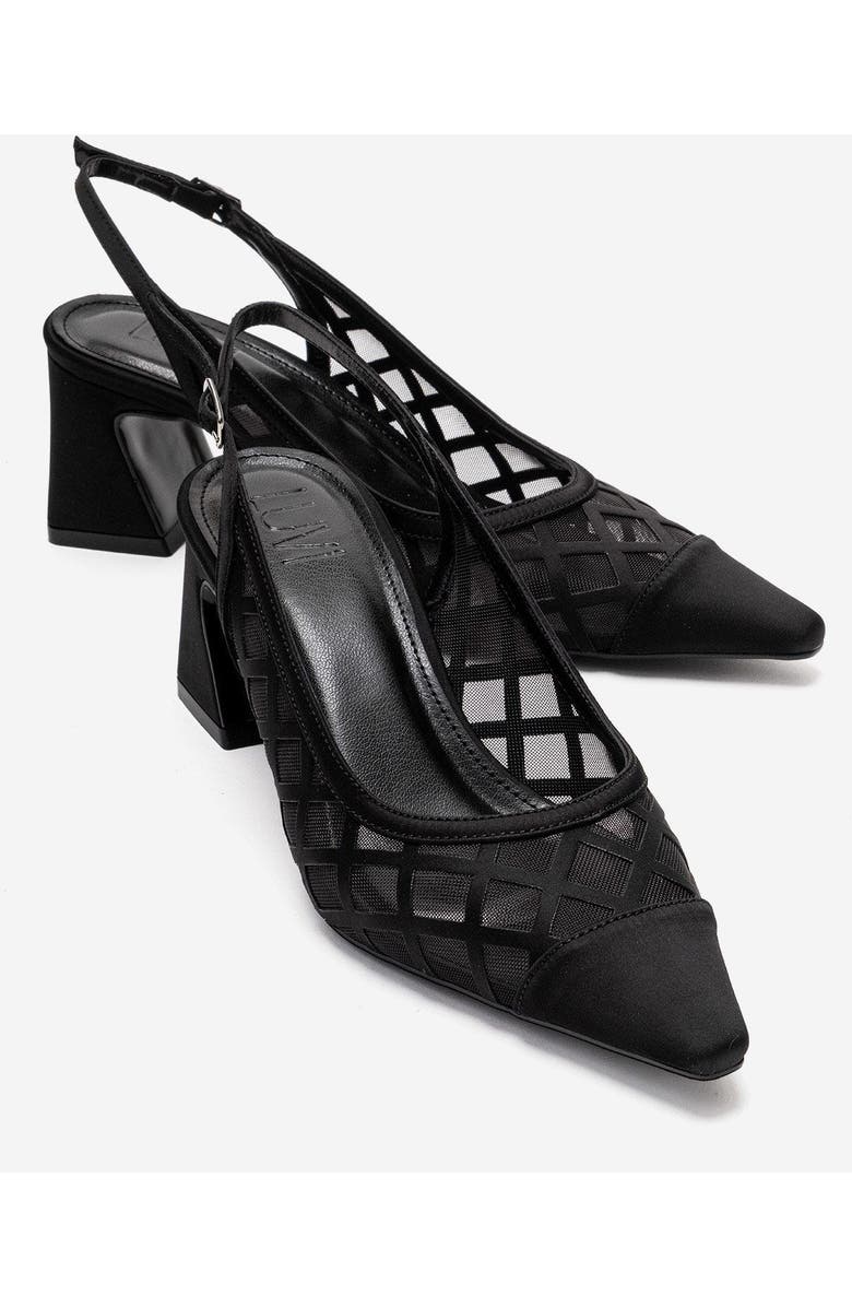 Prologue Shoes Alveron Block Heel Mesh Pump, Main, color, Black