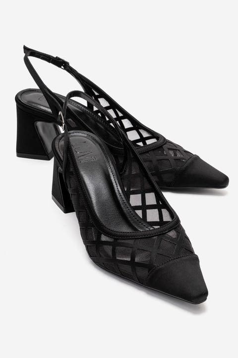 Alveron Block Heel Mesh Pump