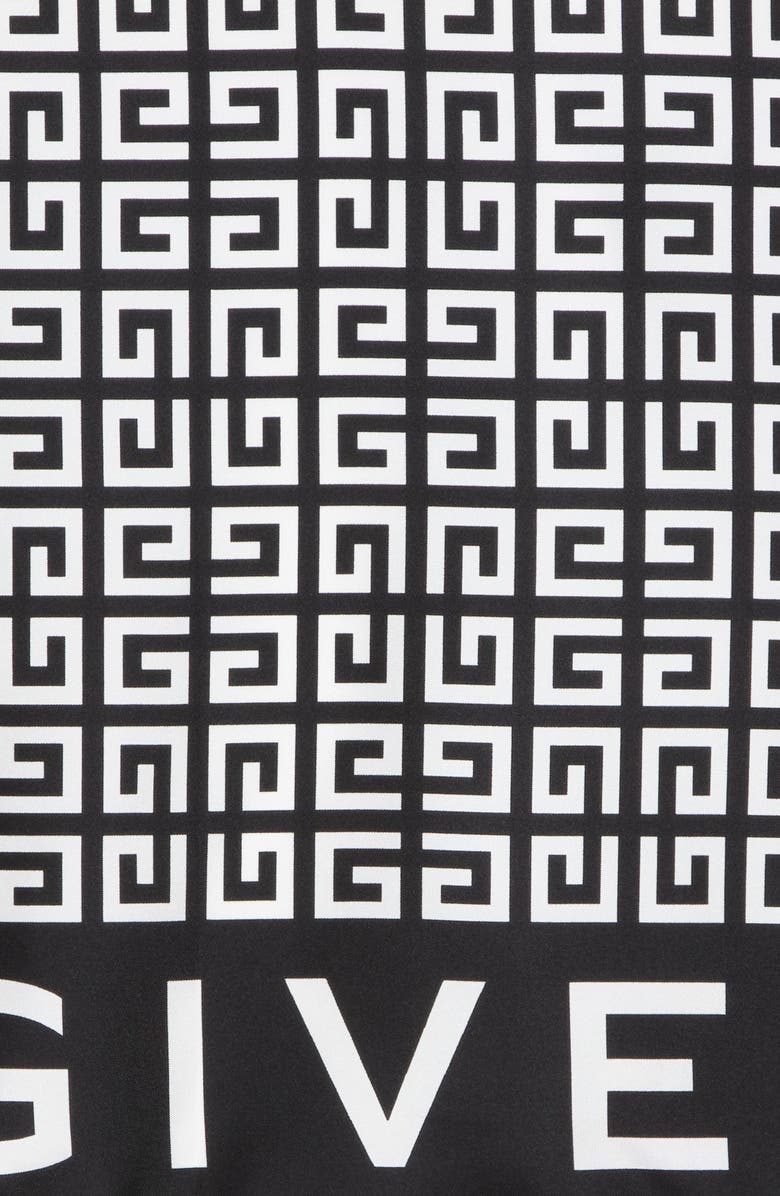 Givenchy Square Monogram Black Scarf, Alternate, color, 