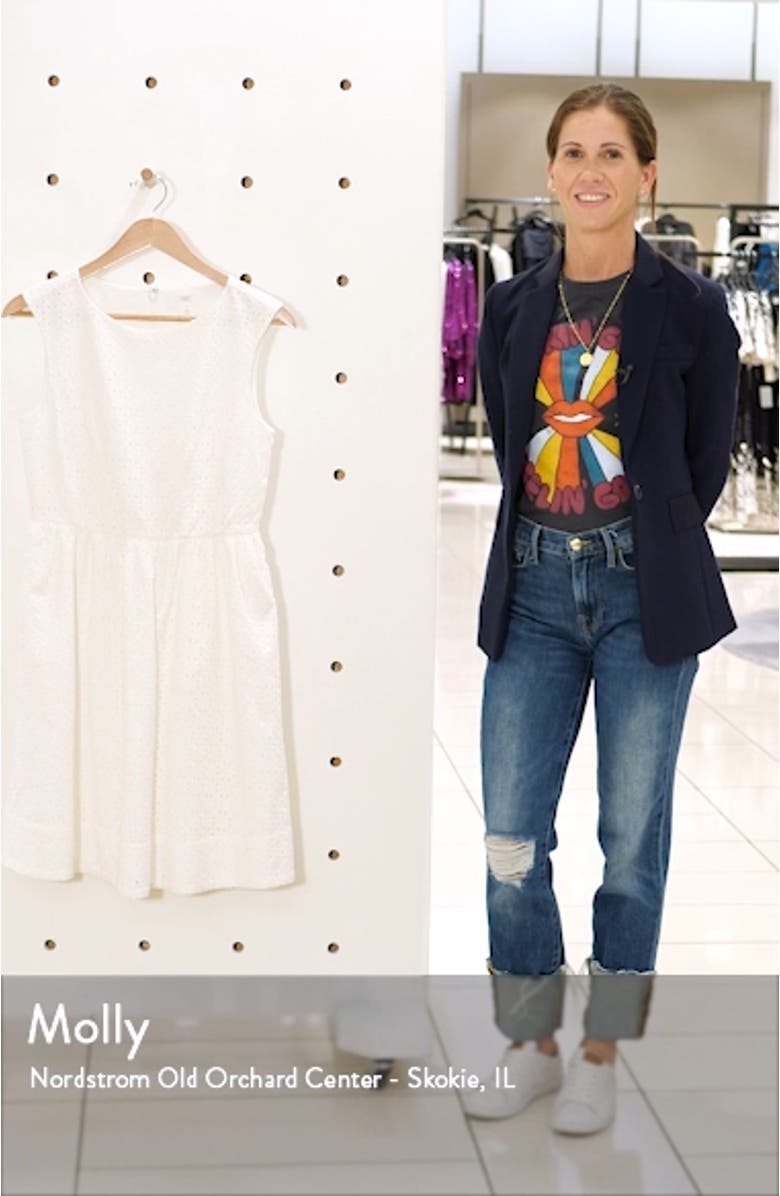 Eyelet Fit & Flare Dress, sales video thumbnail
