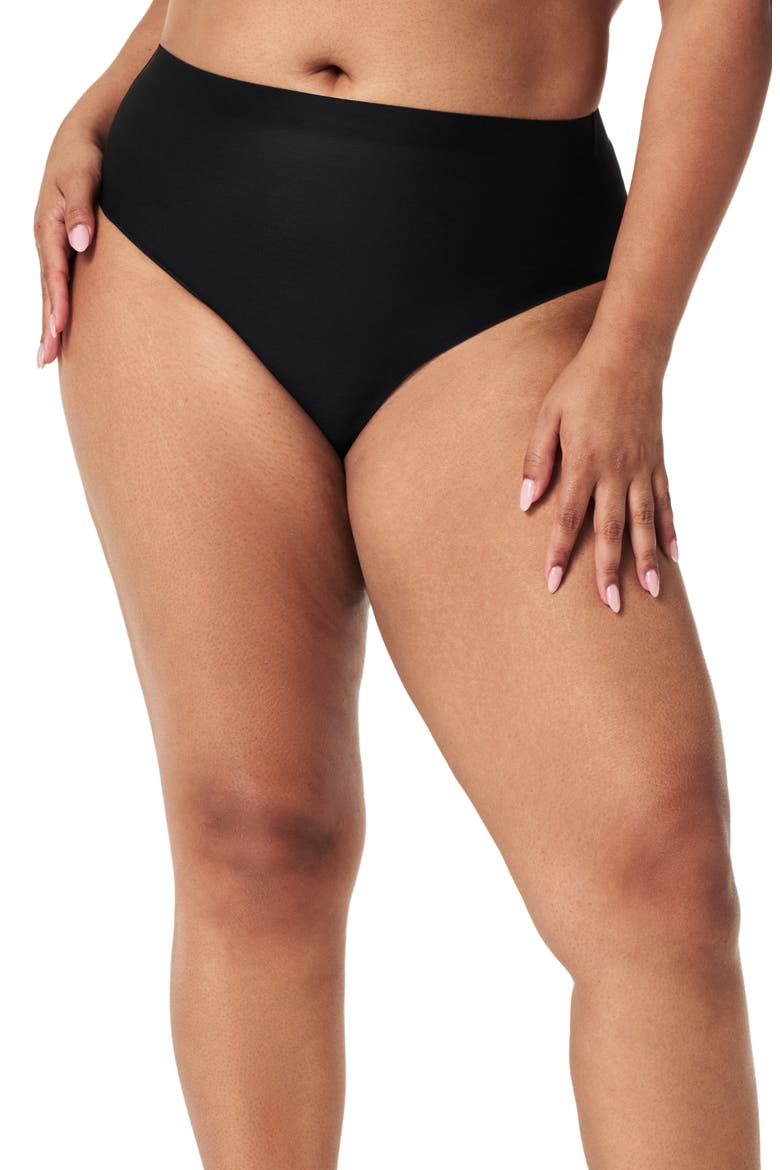 SPANXshape™ Sheer Control Bikini, Main, color, VERY BLACK