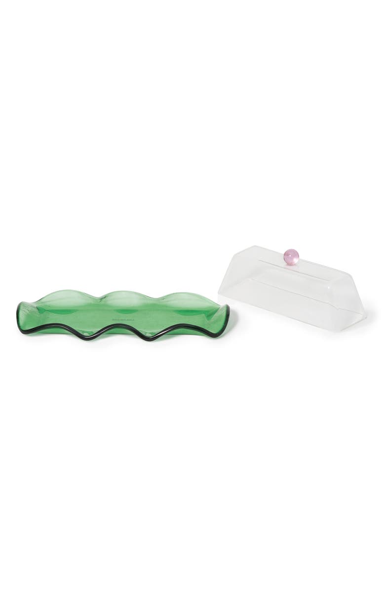 Areaware Everything Nice Butter Dish, Alternate, color, Green/ Pink