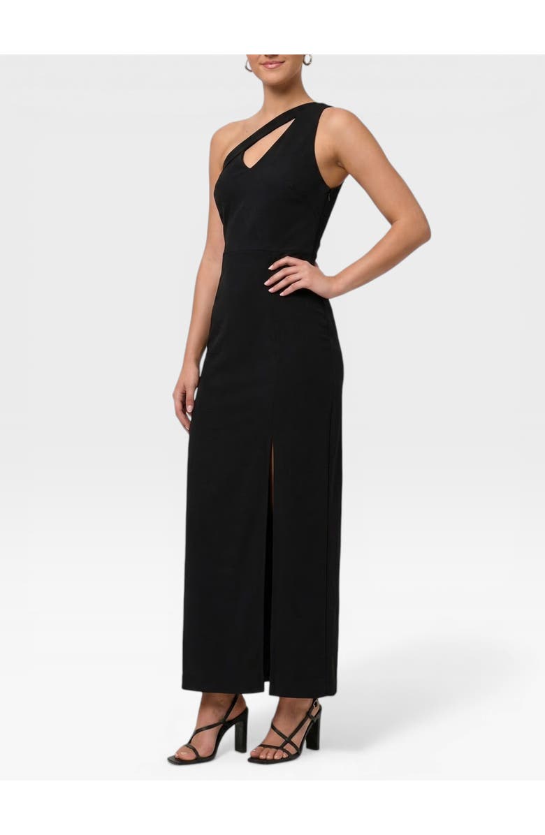 RACHEL Rachel Roy Lara One-Shoulder Cutout Maxi Dress, Alternate, color, Black