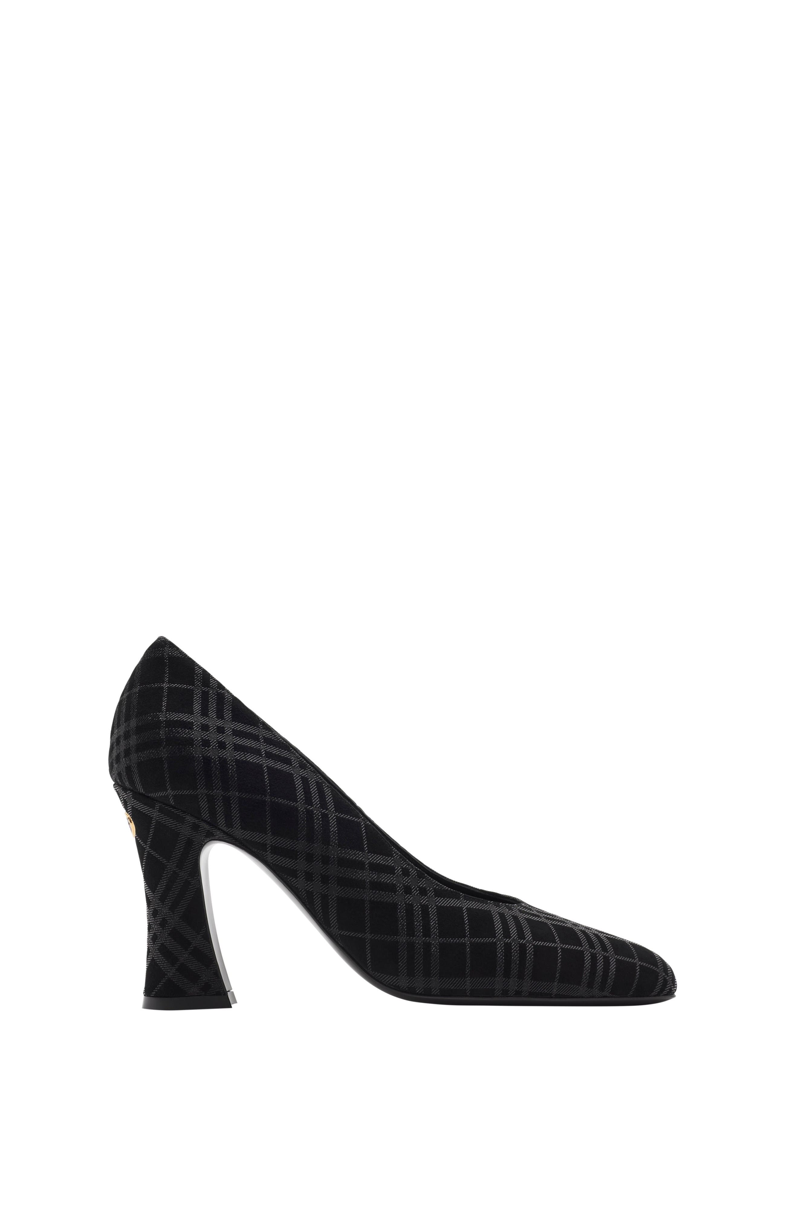 Burberry Check Suede Trinket Pumps, Main, color, 