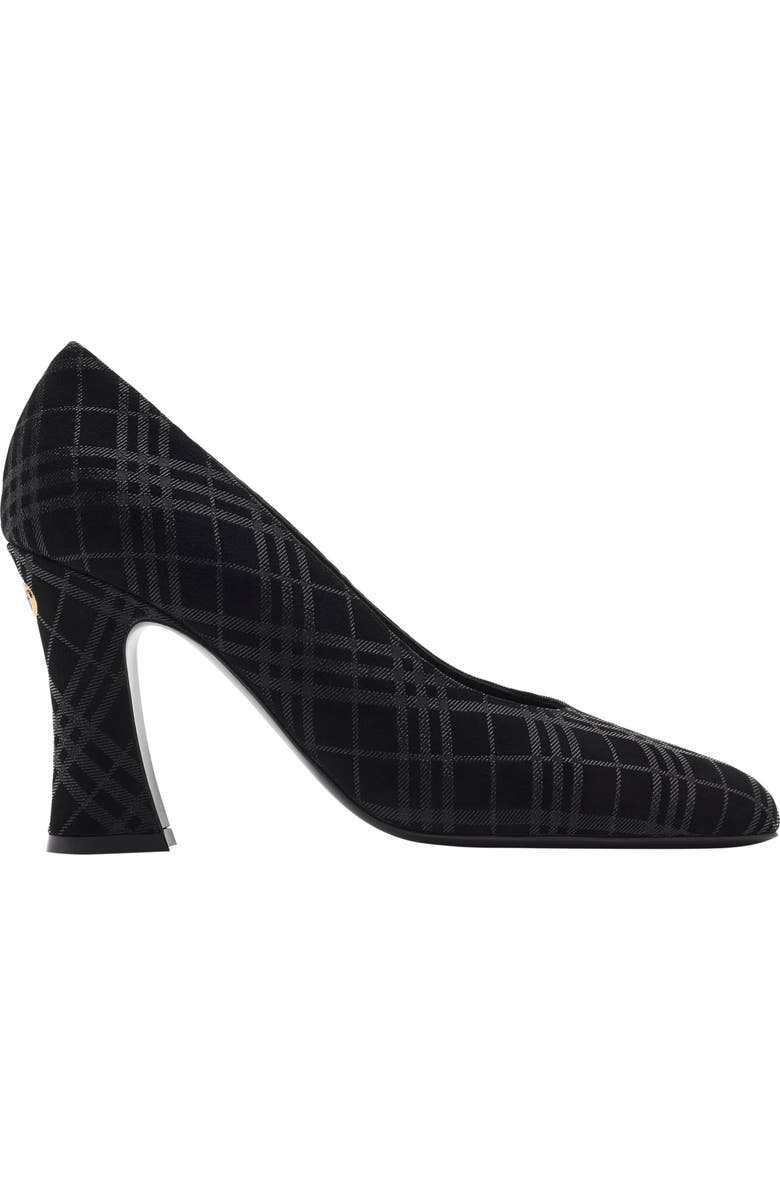 Burberry Check Suede Trinket Pumps, Main, color,