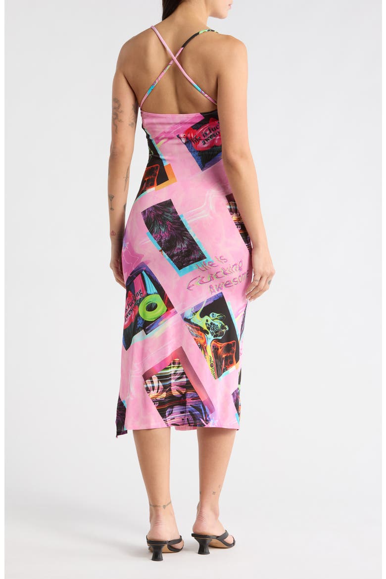 Graphic Slipdress, Alternate, color, PINK