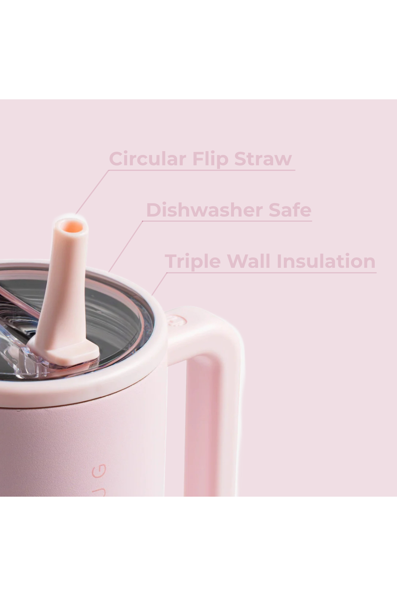 Traveler - Leakproof Insulated 32oz Water Bottle with Handle & Flip Straw, Alternate, color, Pink Sand