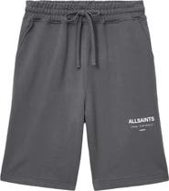 AllSaints Underground Relaxed Fit Organic Cotton Sweat Shorts
