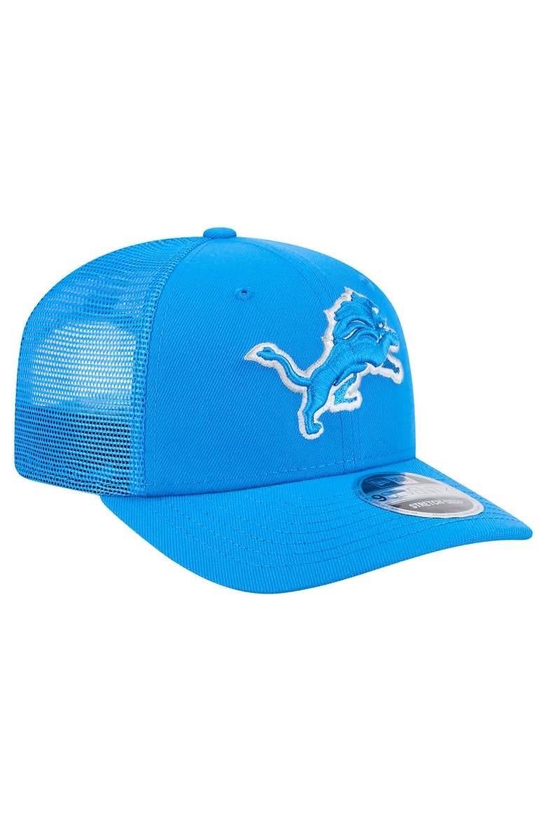 Men's New Era Blue Detroit Lions Main Trucker 9SEVENTY Stretch-Snap Hat, Alternate, color, Blue