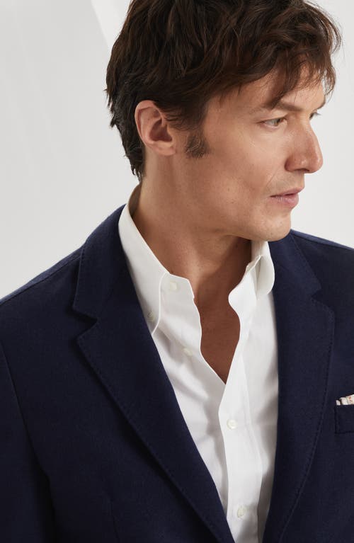 Brunello Cucinelli Cashmere Jersey Blazer In Cobalt