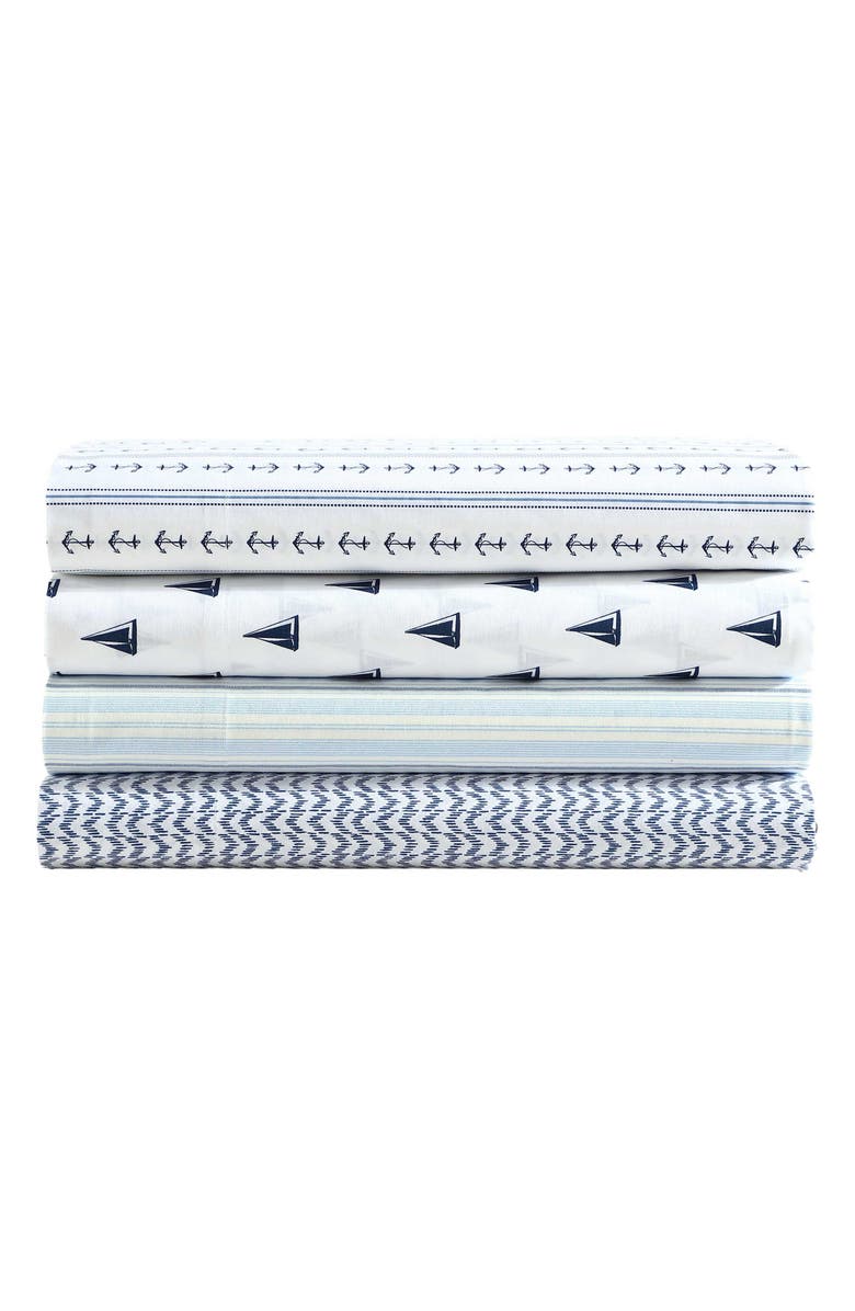 Nautica Camp Stripe 200 Thread Count Sheet Set, Alternate, color, Lt-Pastel Blue