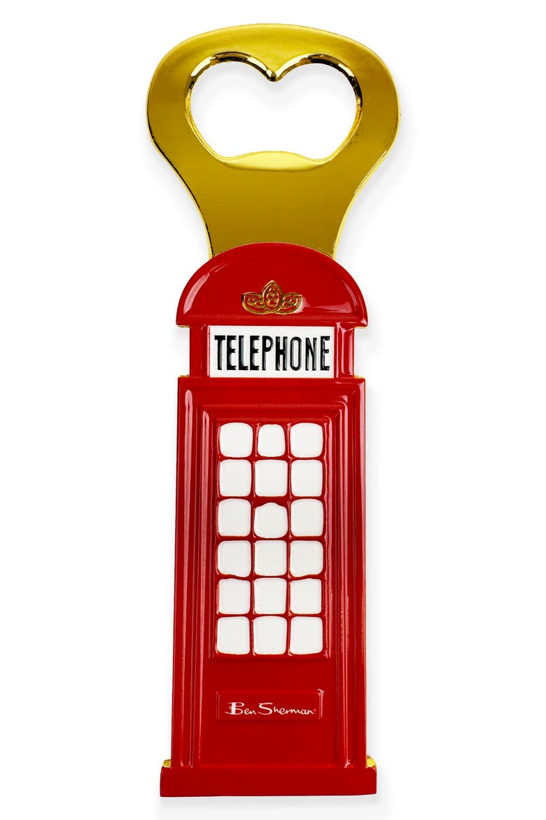 Telephone Booth Bottle Opener, Main, color, RED
