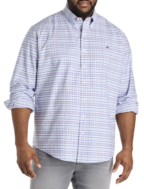 Big & Tall Non-Iron Plaid Oxford Sport Shirt
