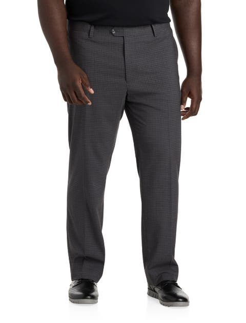 Waist-Relaxer Mini Plaid Dress Pants