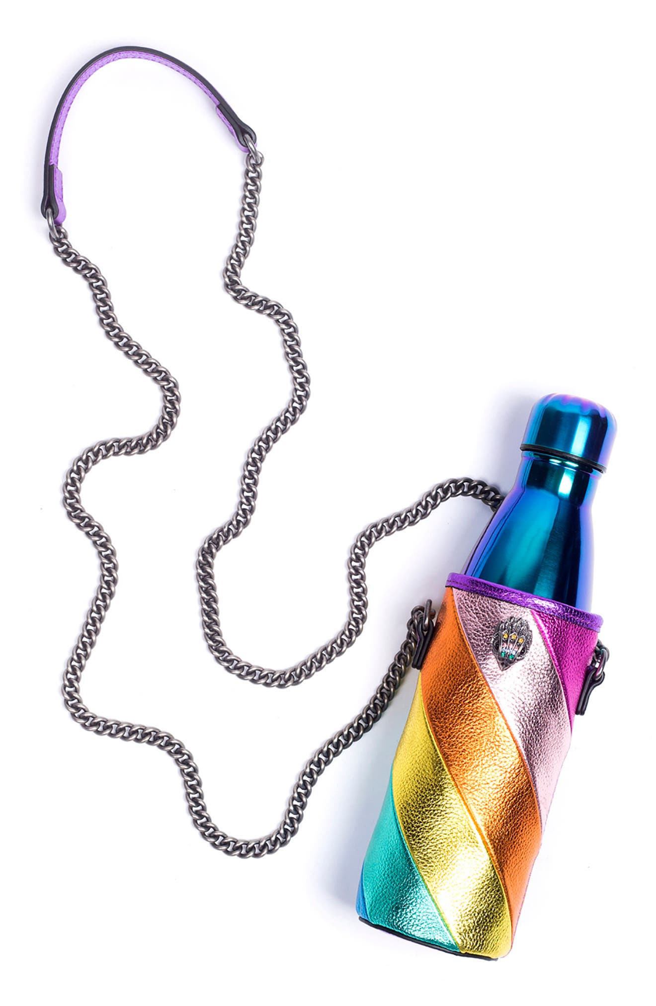 Kurt Geiger London Rainbow Shop The Quench Rainbow Water Bottle & Holder, Alternate, color, 