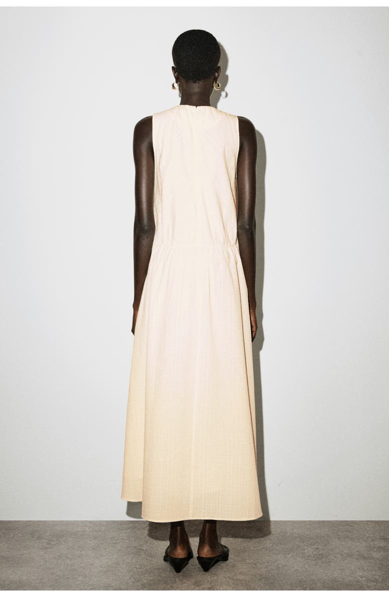 COS Gathered Tiered Cotton Maxi Dress, Alternate, color, Ivory