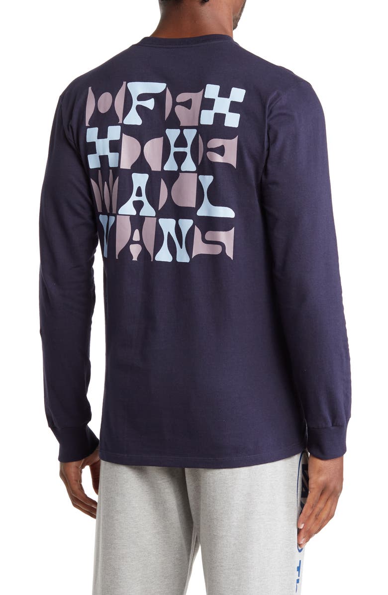 Vans Checker Type Long Sleeve Cotton T-Shirt, Alternate, color, 