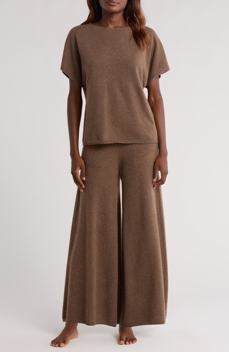 Nordstrom Cashmere Lounge Set, Main, color, Brown Medium Heather