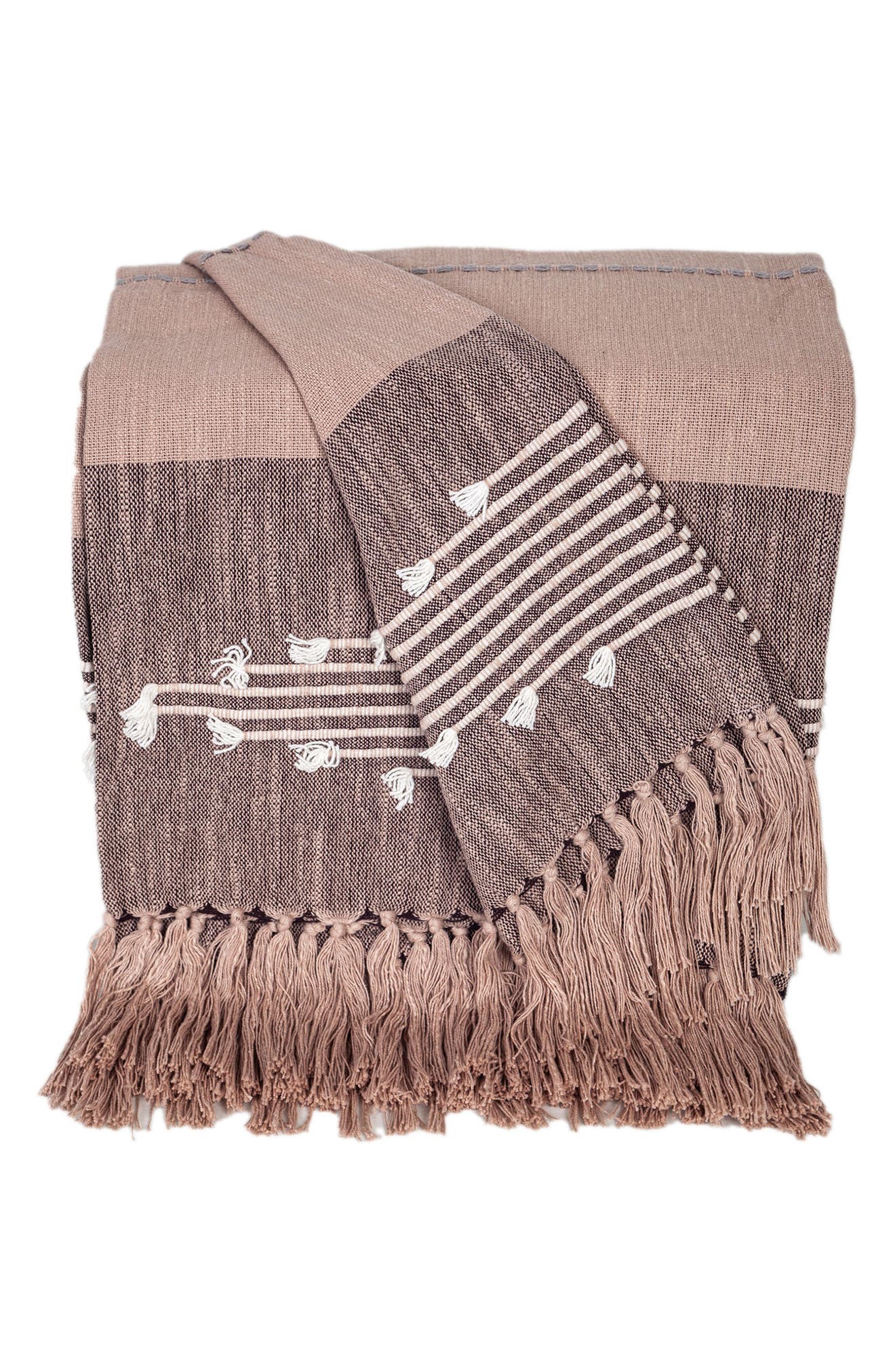 PARKLAND COLLECTION Adonia Fringe Throw Blanket