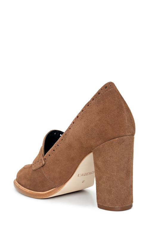 L'agence Bea Penny Loafer Pump In Brown